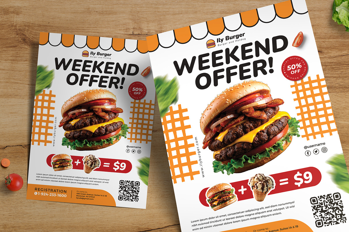 Burger Flyer, a Flyer Template by Aarley Kaiven (Photo 1 of 2)