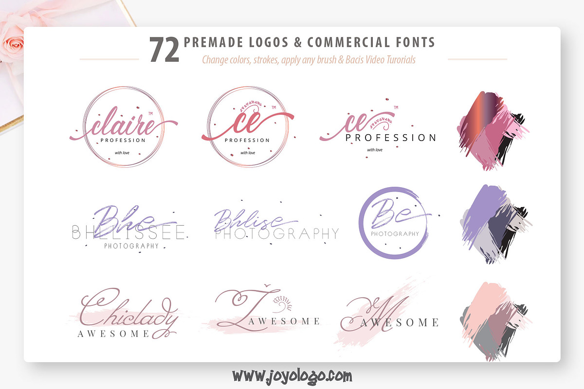 Ladyholic Premade Logo Branding Pack, a Branding & Logo Template by joyologo (Photo 10 of 17)