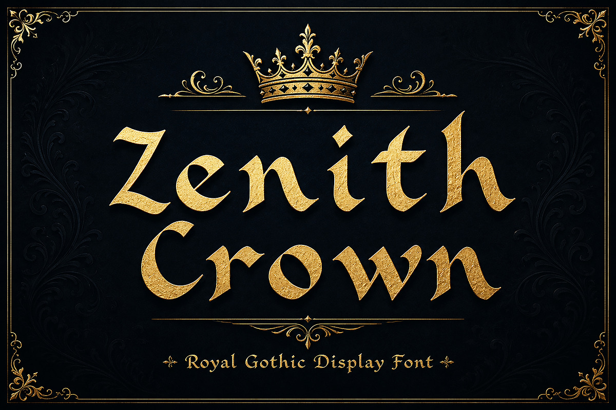 Zenith Crown, a Blackletter Font by Wow Magic (Photo 1 of 5)