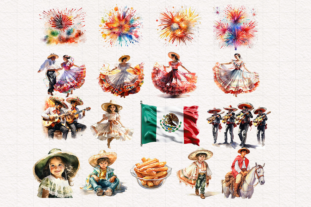 Cinco de Mayo Clipart, a Seasonal Illustration by PaintPixelCo (Photo 3 of 12)