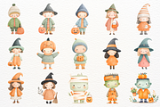 Halloween Kids Clipart Autumn Animal, a Seasonal Illustration by SugarCloudStudioArt (Thumbnail 2 of 7)