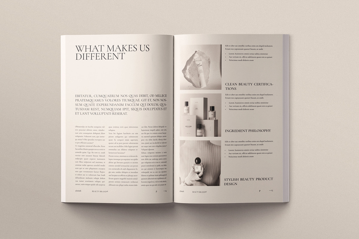 Beauty Brand Magazine Template, a Magazine Template by ArtisanaAura (Photo 7 of 16)