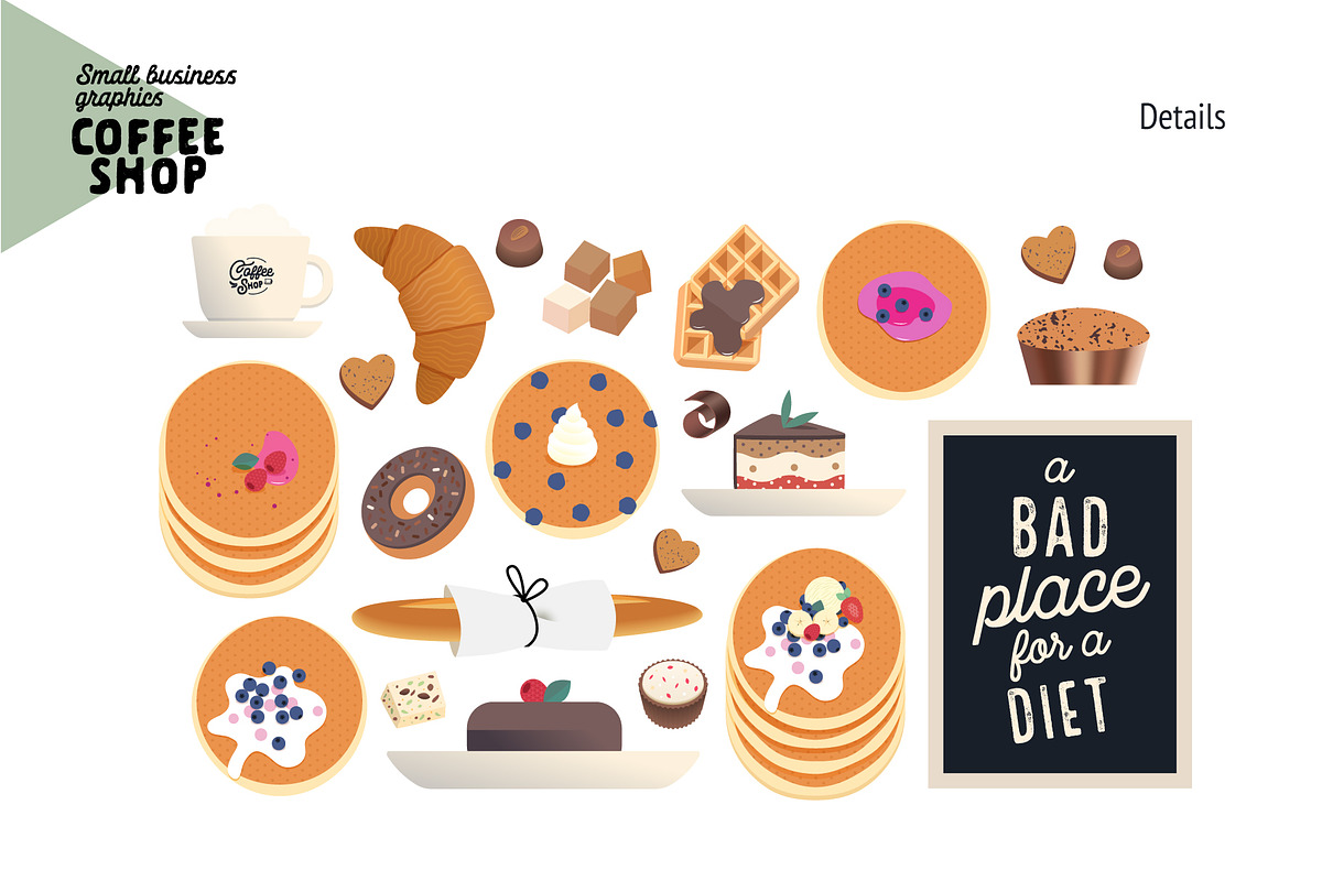 Coffee shop, Small business (vector), a Templates & Theme by Grivina's shop (Photo 20 of 20)