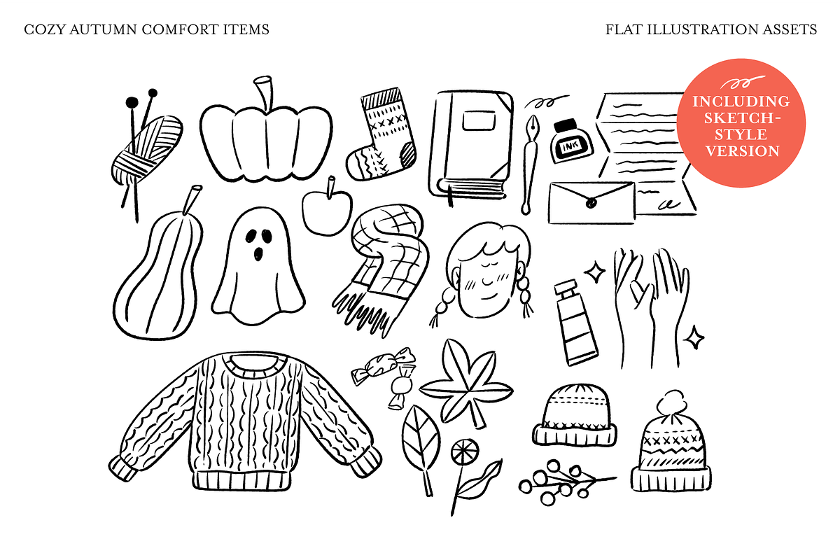 Cozy Autumn Comfort Items, a Seasonal Illustration by Studio Mei Design (Photo 6 of 9)
