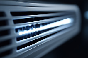 Close up of modern air conditioner, a Technology Photo by MistyDay