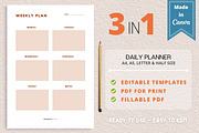 Weekly Planner Template, Canva, a Templates & Theme by Jaboor Magics (Thumbnail 1 of 4)