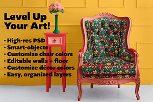 Chair Lifestyle Mockup in Room