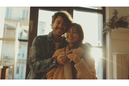 A young couple in a new apartment, a Person Photo by ZinetroN