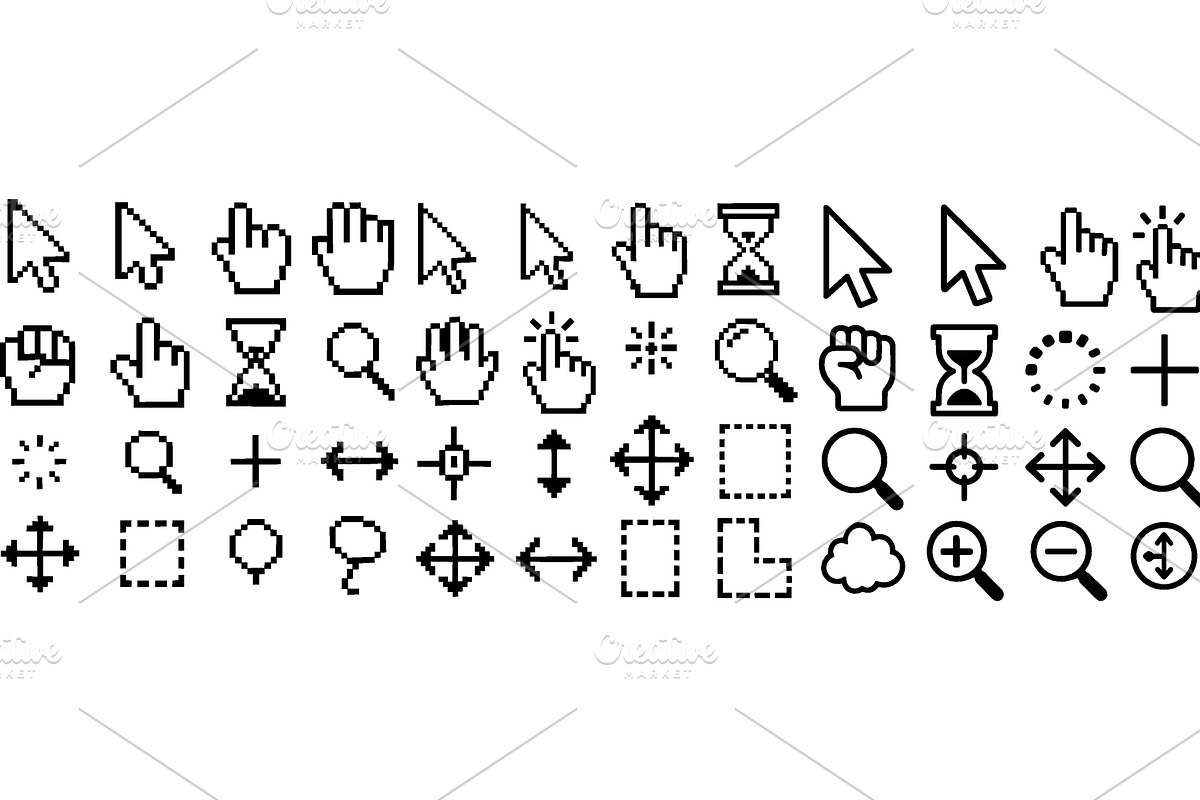 Collection of pixelated computer, an Object Illustration by ZinetroN