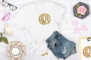 4 Letter Circle Monogram Font & Kit, a Font by CraftyLittleNodes (Thumbnail 7 of 10)