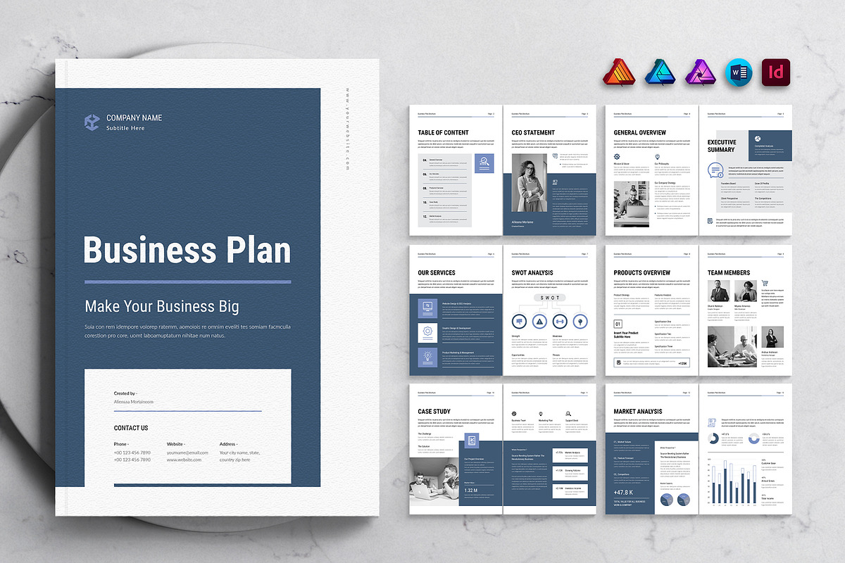 Business Plan Template, a Brochure Template by DesignCrest (Photo 1 of 13)