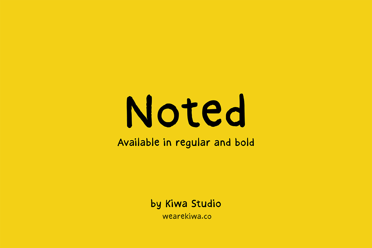 Noted - Playful Handwriting Font, a Script Font by Kiwa (Photo 1 of 6)