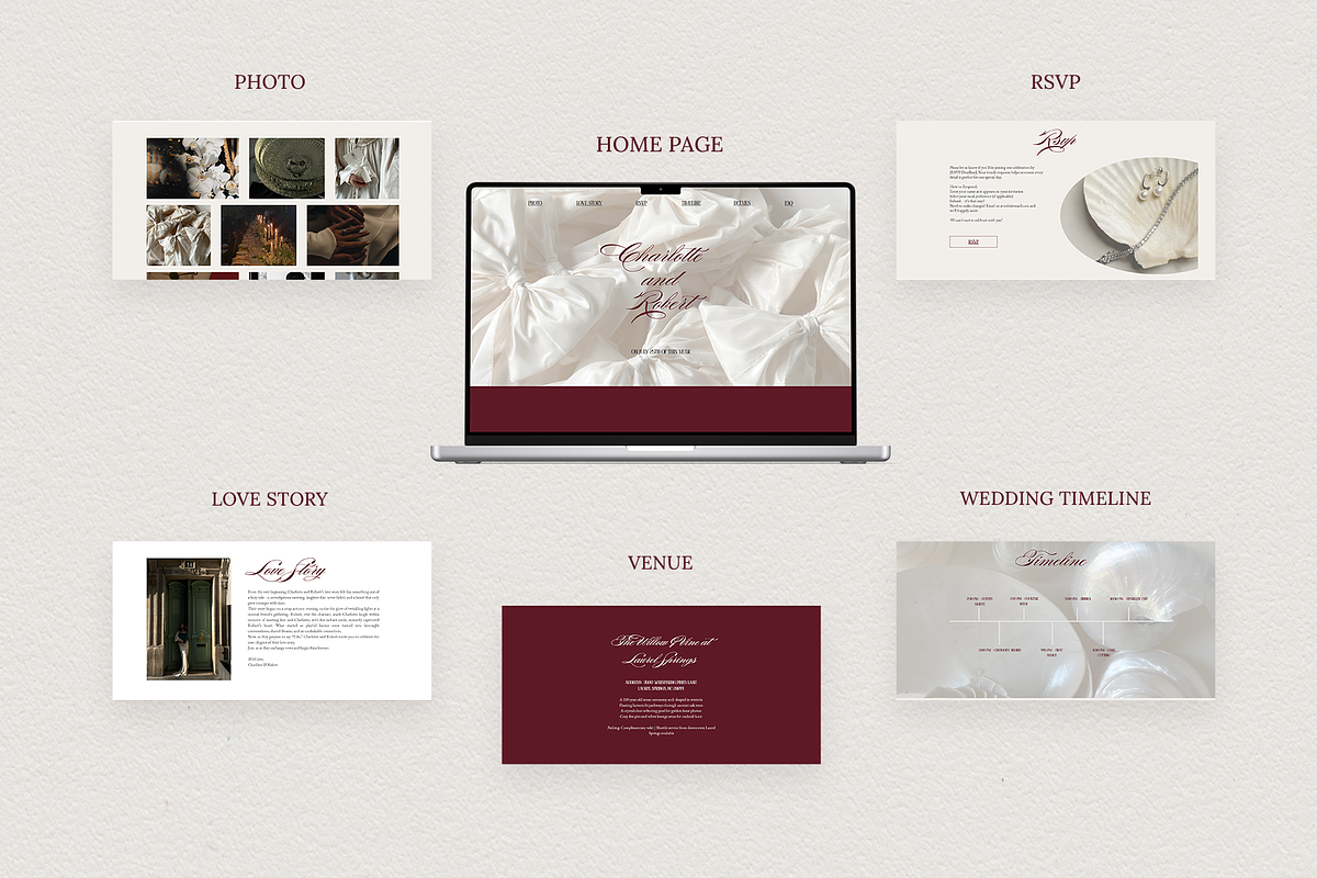 Wedding Website. Canva Template preview 4