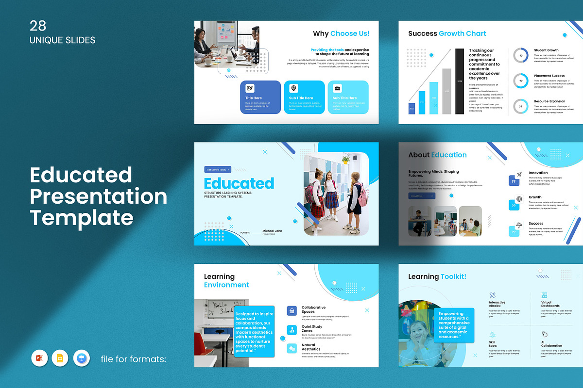 Educated Presentation Template, a Presentation Template by Slide_Genius1 (Photo 1 of 8)