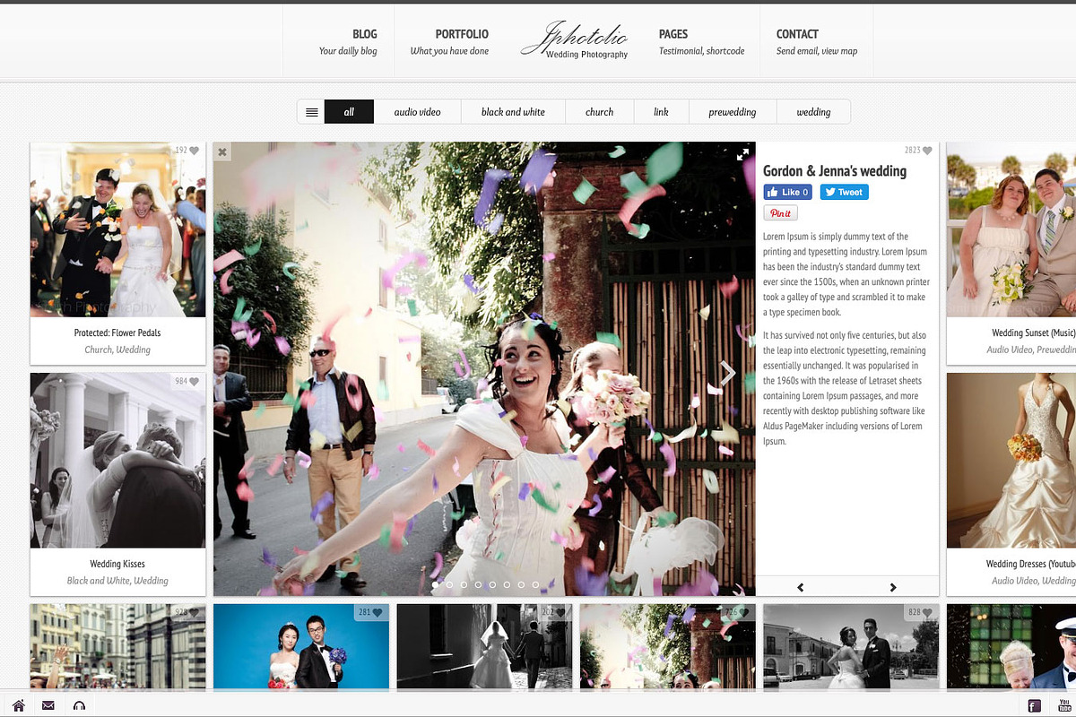 JPhotolio: Wedding Photography Theme, a WordPress Template by Jegtheme (Photo 4 of 8)