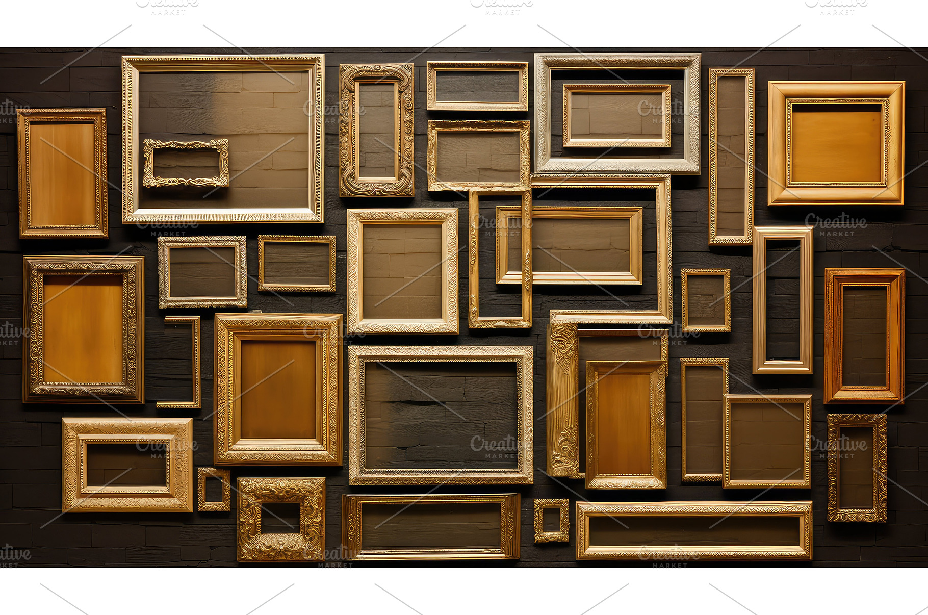 modern light brown picture frame ai, a Background Photo by pikepicture