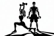 Fitness Workout Training Gym Vector, an Object Graphic by Creativeshirt (Thumbnail 9 of 10)
