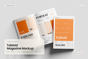 Tabloid Magazine Mockup, a Books & Magazine Mockup by Toasin Studio