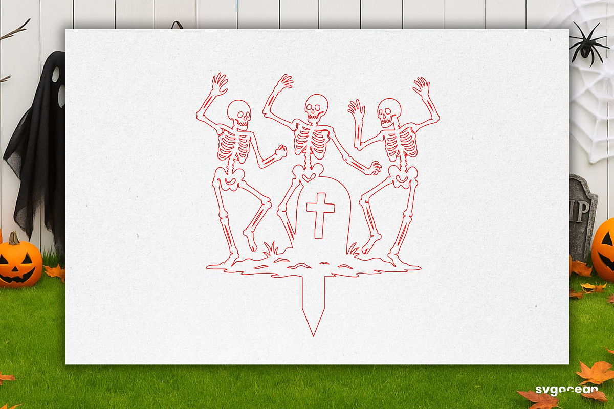 Halloween Garden Stakes Bundle, an Illustration by svgocean (Photo 13 of 21)