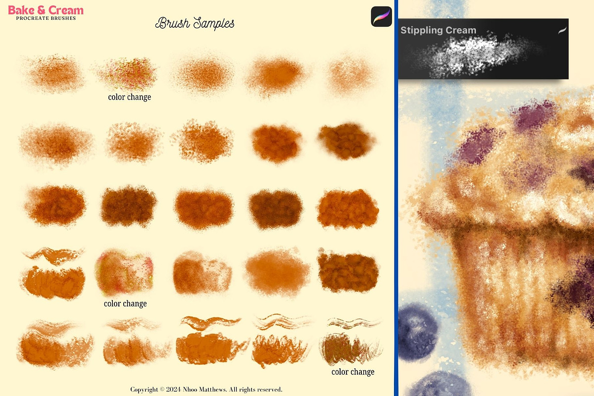 Procreate Food Brushes Bake & Cream, a Brush Add-On by Fashion Workshop Bkk (Photo 10 of 11)