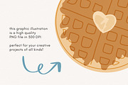 Waffle clipart illustration, a Food Illustration by Allyson Johnson (Thumbnail 3 of 3)