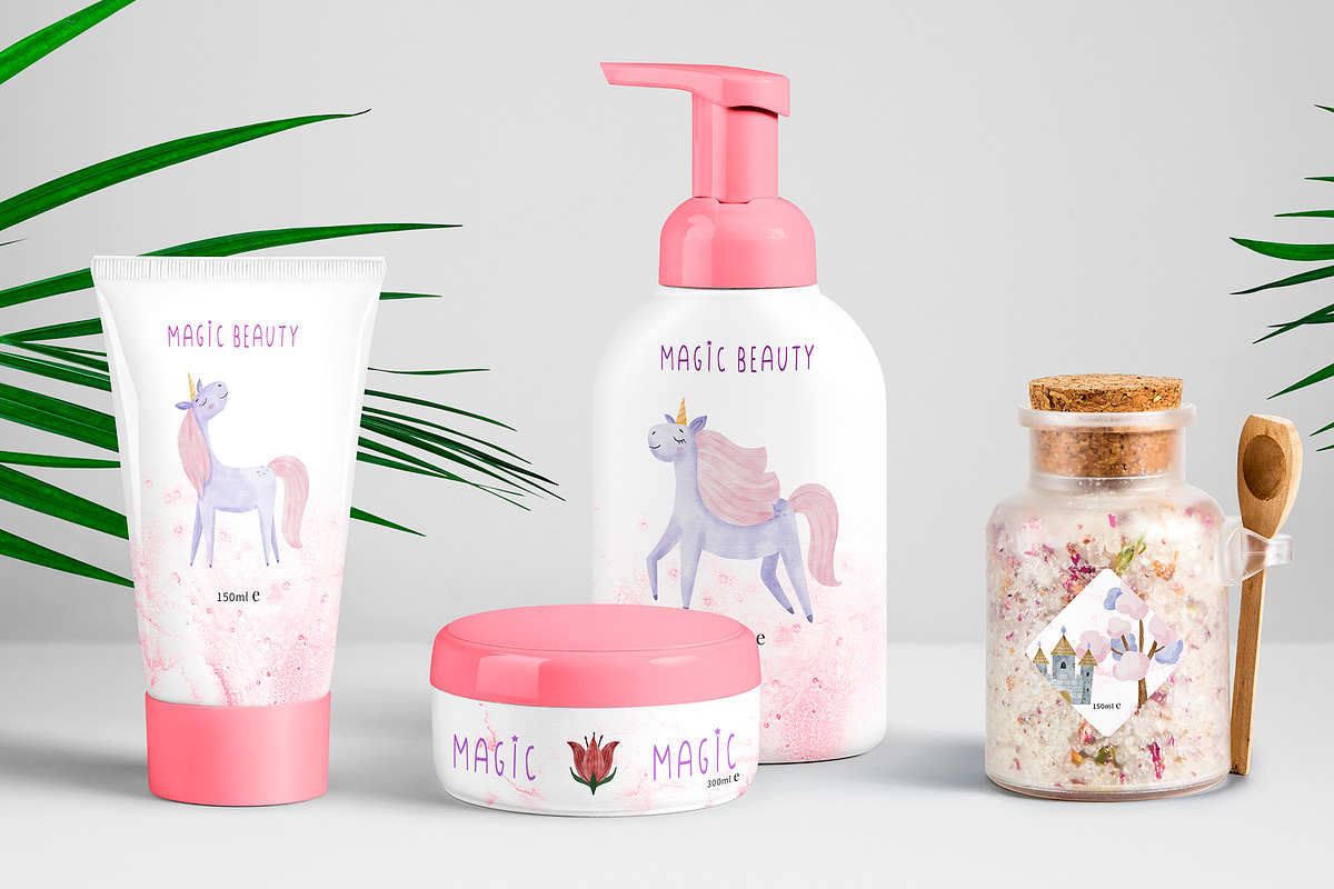 Watercolor magic unicorn clipart PNG, an Animal Illustration by SleptArt (Photo 4 of 5)