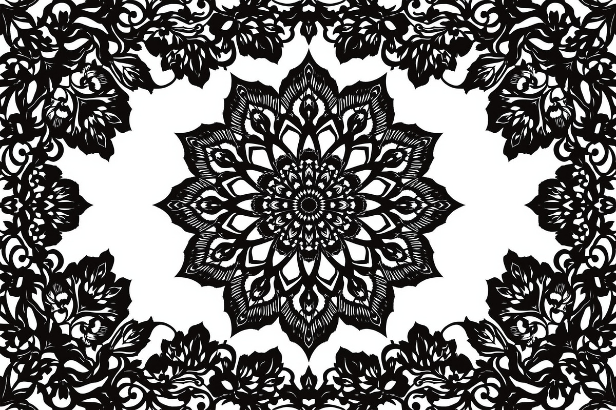 Elegant Floral Border Vector Design., an Illustration by Amazin_art (Photo 9 of 19)