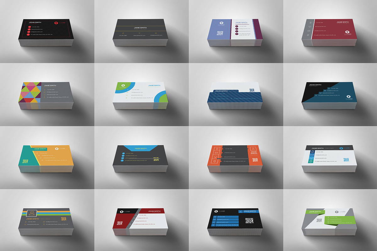 100 Minimal Business Cards Bundle, a Business Card Template by Carlos Fernando (Photo 7 of 7)