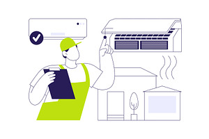 HVAC inspection abstract concept, an Object Illustration by Visual Generation