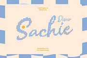 CS Sachie Disco, a Script Font by Craft Supply Co. (Thumbnail 1 of 8)