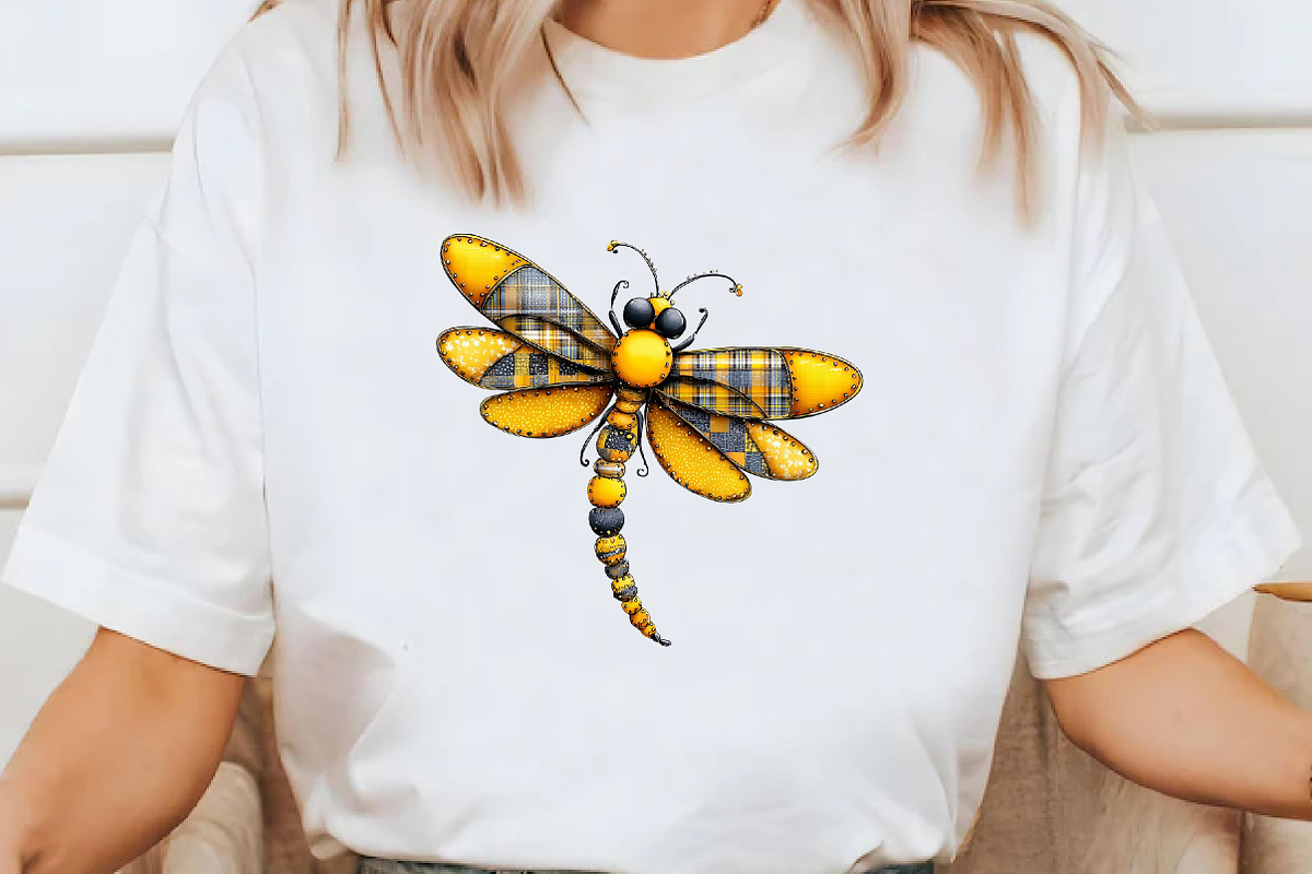 Summer Gingham Dragonfly Clipart, an Illustration by Designworld (Photo 5 of 7)