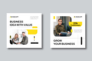 Yellow Business Social Media Layout, a Social Media Template by MightyDesign (Thumbnail 3 of 8)