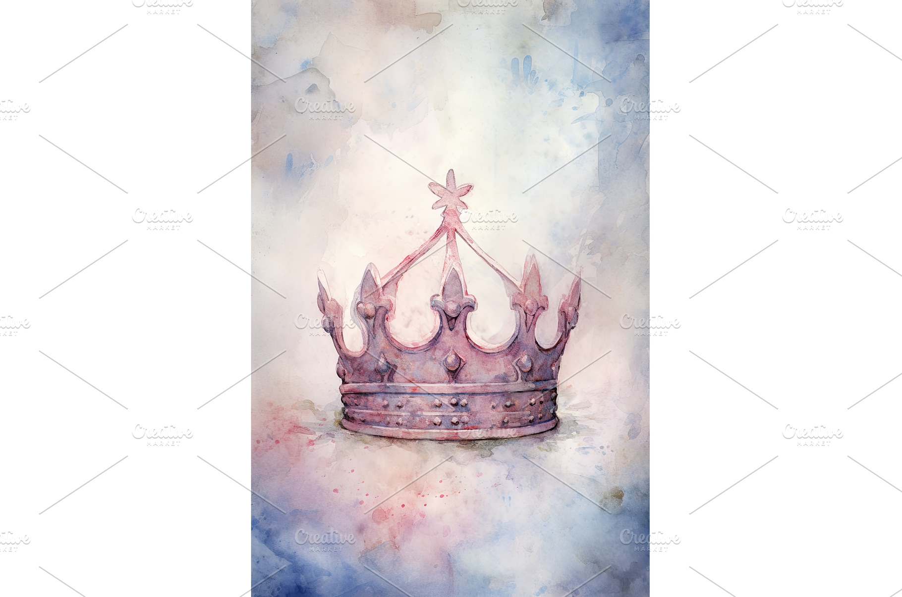 Illustration of a crown on a grunge, an Abstract Photo by Neirfy