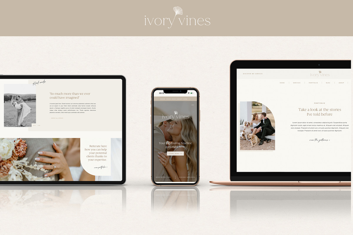 Neutral Showit website template, a Websites & App Template by Wonderlik Webdesign (Photo 2 of 6)