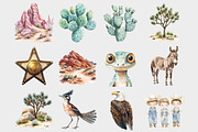 Watercolor Cowboy Wild West Clipart, a Seasonal Illustration by Design Market (Thumbnail 2 of 5)