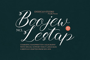 NCL BOOJEW LESTAP - Elegant Script