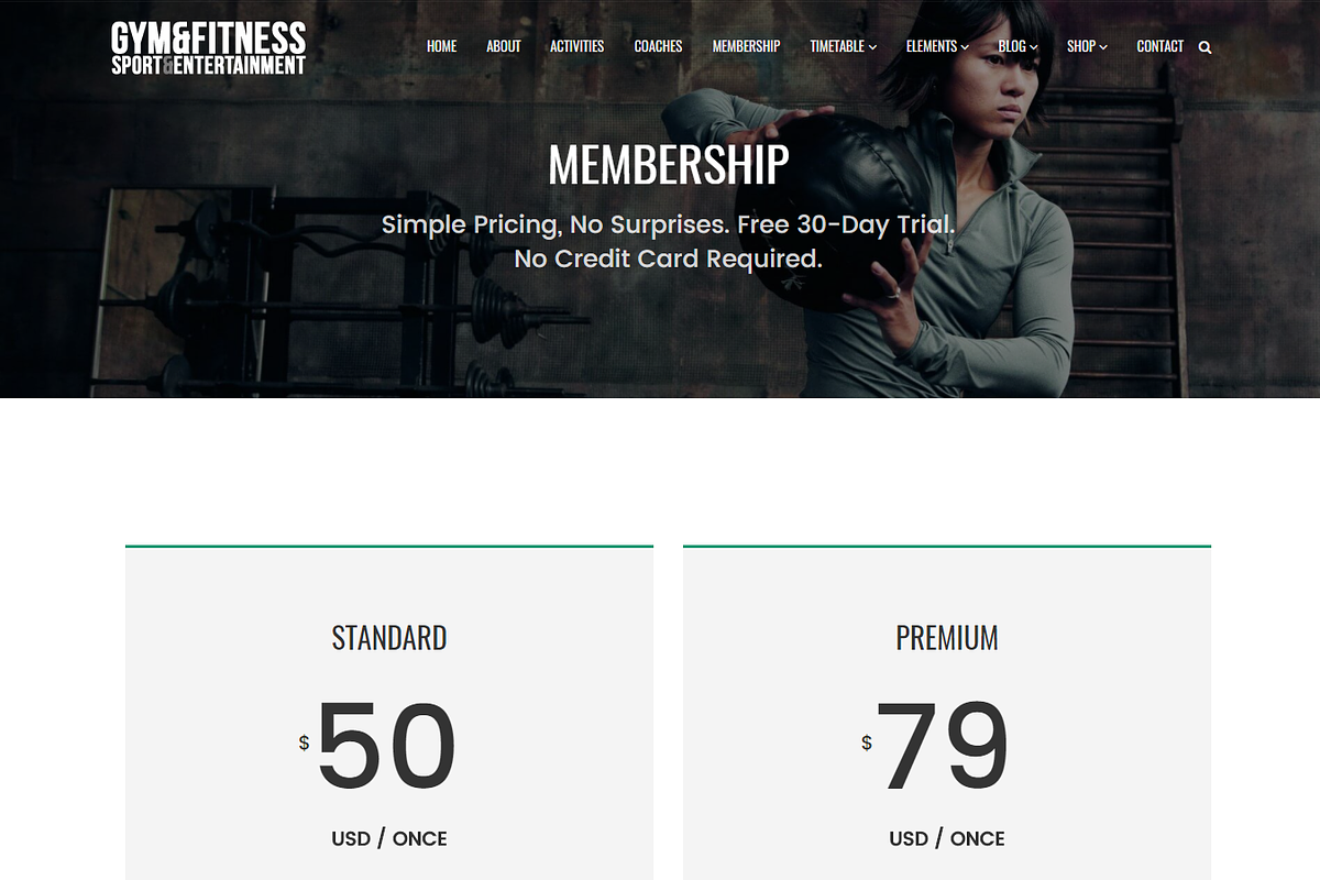 Gym & Fitness WordPress Theme, a WordPress Template by Visualmodo (Photo 7 of 25)
