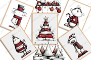 Whimsical Quirky Christmas Clipart, an Illustration by Creative Art (Thumbnail 11 of 13)