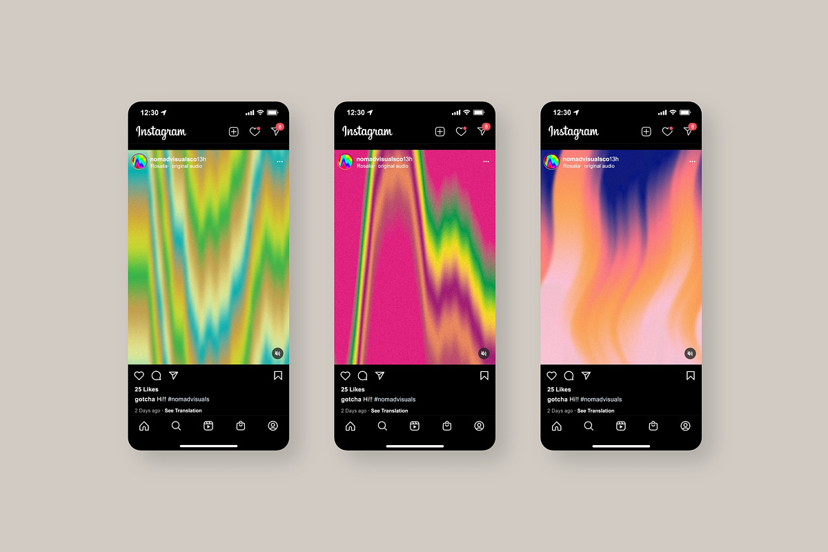 Flowy Gradients Social Media BGs, a Social Media Template by Nomad Visuals (Photo 2 of 9)