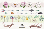 BOHO FLOWERS watercolor set, an Illustration by Natali Smolova (Thumbnail 4 of 5)