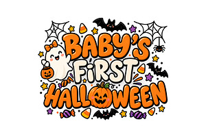 Baby's First Halloween CuteGhost PNG