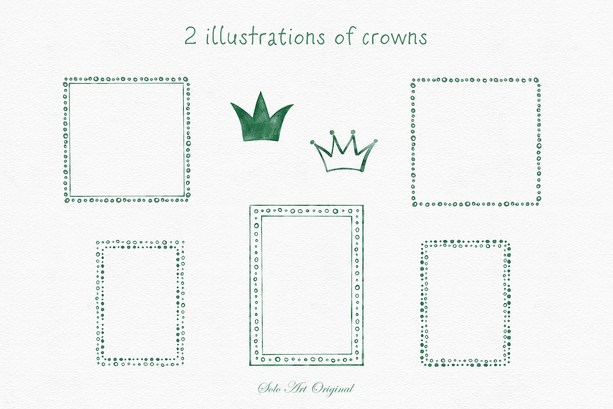 Frames Bundle Hand-Drawn Watercolor, an Object Graphic by Solo Art Original (Photo 4 of 11)