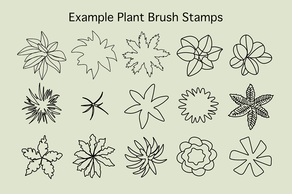 Procreate Stamps for Garden Design, a Brush Add-On by The Botanical Planet (Photo 6 of 6)