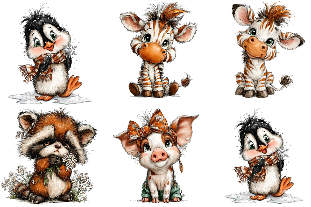 Baby Animal Clipart, an Illustration by DreamArtGraphic (Photo 2 of 5)