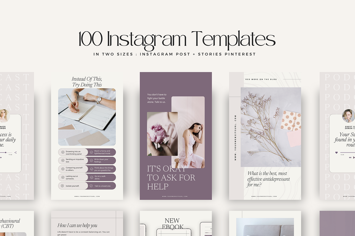Canva Mental health Social Media Mar, a Social Media Template by Lovely Confetti (Photo 6 of 9)
