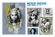 Mixed Media Wall Art Photo Effect, an Action Add-On by MRI STUDIO (Thumbnail 1 of 18)