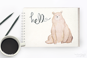 Watercolor Bear Digital Graphics, an Animal Illustration by WeLivedHappilyEverAfter (Thumbnail 1 of 4)