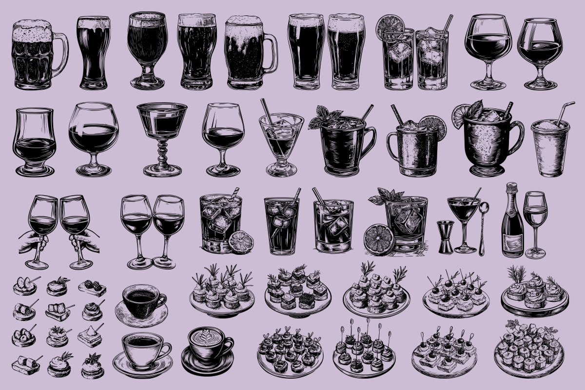 Cocktail Alcohol Drinks Illustration, a Food Illustration by Nocturnal Wolf (Photo 9 of 14)
