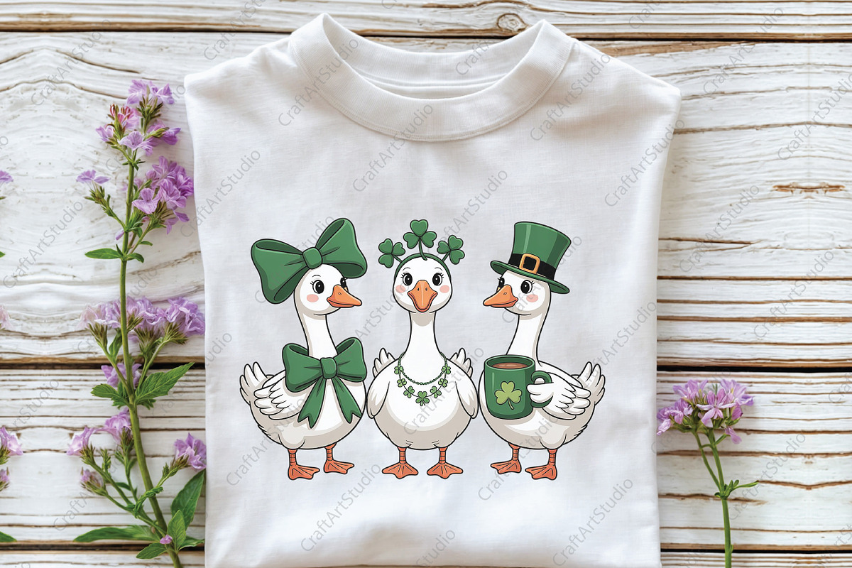Funny St Patrick’s Day Silly Goose, an Illustration by CraftArtStudio (Photo 3 of 4)