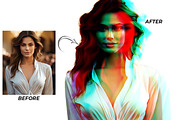 Neon Abstract Portrait FX, an Action Add-On by Studio Retouch (Thumbnail 3 of 13)